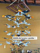Móbile de Pássaros com Pêndulo – Artesanal em Madeira