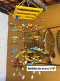 Móbile de Pássaros com Pêndulo – Artesanal em Madeira