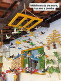 Móbile de Pássaros com Pêndulo – Artesanal em Madeira